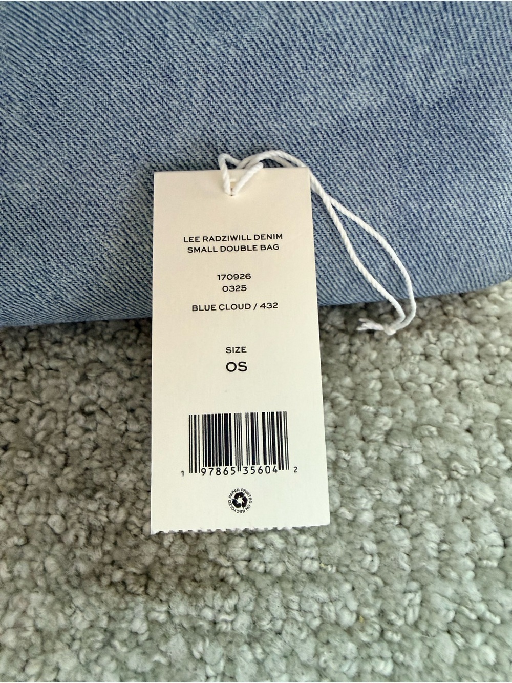 Tory Burch Denim-Style Shoulder Bag with Brown Handle - Picture 3 of 7